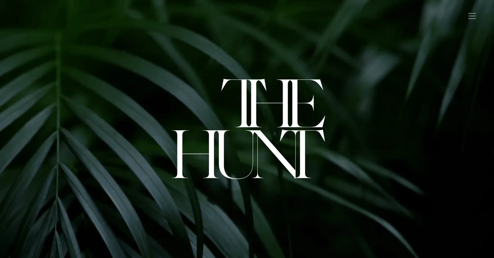 The Hunt Management website — homepage screenshot